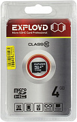 EXPLOYD <EX004GCSDHC10-w/a-AD> microSDHC 4Gb Class10