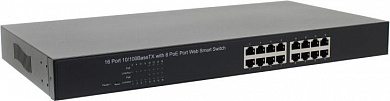MultiCo <EW-P7168IW> Управляемый коммутатор (8UTP 100Mbps + 8UTP 100Mbps PoE)