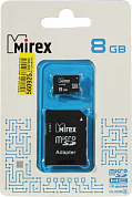 Mirex <13613-ADTMSD08> microSDHC 8Gb Class4 + microSD-->SD Adapter