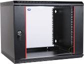 ЦМО ШРН-Э-9.650-9005 Шкаф 19" настенный, серый 9U 600*650, дверь стекло-метал, чёрный