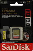 SanDisk Extreme <SDSDXV2-064G-GNCIN> SDXC Memory Card 64Gb Class10 UHS-I U3 V30