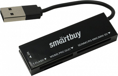 Smartbuy <SBR-717-K> USB2.0 MMC/SDHC/microSDHC/MS(/Pro/Duo/M2) Card Reader/Writer