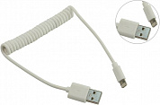 Smartbuy <iK-512sp white> Кабель USB AM-->Lightning 1м, спиральный