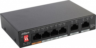 Dahua <DH-PFS3006-4GT-60> (4UTP 1Gbps PoE + 2x UTP 1Gbps)