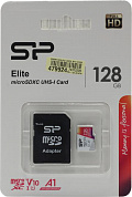 Silicon Power <SP128GBSTXBV1V20SP> microSDXC Memory Card 128Gb UHS-I U1 V10 + microSD-->SD Adapter