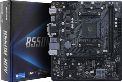 ASRock B550M-HDV (RTL) AM4 <B550> PCI-E Dsub+DVI+HDMI GbLAN SATA MicroATX 2DDR4
