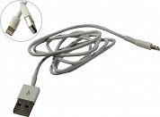 Mediagadget <MGSNL001GWT> Кабель USB AM-->Lightning 1м