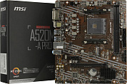 MSI A520M-A PRO (RTL) AM4 <A520> PCI-E DVI+HDMI GbLAN SATA Micro ATX 2DDR4