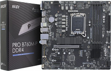 MSI PRO B760M-P DDR4 (RTL) LGA1700 <B760> PCI-E Dsub+HDMI+DP GbLAN SATA MicroATX 4DDR4