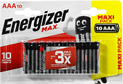 Energizer MAX <413830> (LR03) Size "AAA", 1.5V, щелочной  (alkaline)  <уп. 10 шт>