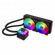 Silverstone SST-IG240P-ARGB 240mm high-performance ARGB AIO liquid cooler with 2x120mm ARGB fan, LGA 115X/1366/1200/201