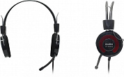 Наушники с микрофоном SVEN AP-545MV <Black-Red> (шнур 2.2м, с регулятором громкости)
