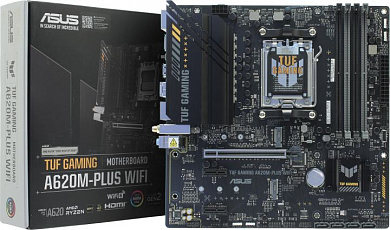 ASUS TUF GAMING A620M-PLUS WIFI (RTL) AM5 <A620> PCI-E HDMI+2xDP 2.5GbLAN+WiFi+BT SATA MicroATX 4DDR5