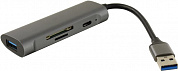 Orient <JK-328> Кабель-адаптер USB3.0 -> USB3.0+USB-C+SD/microSDCard Reader