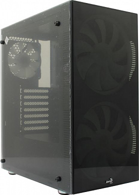 Miditower Aerocool <Python-G-BK-v1> ATX без БП, с окном