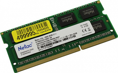Netac Basic <NTBSD3N16SP-08> DDR3 SODIMM 8Gb <PC3-12800> (for NoteBook)