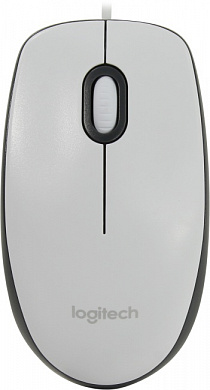 Logitech Mouse M100 White <910-005004/910-006764> (RTL) USB 3btn+Roll