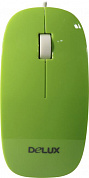 DELUX Optical Mouse <DLM-111 USB White/Green> (RTL) 3btn+Roll