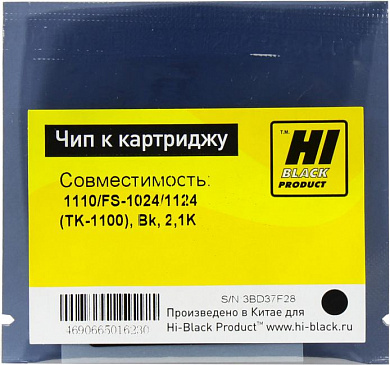 Hi-Black Чип к картриджу Kyocera FS-1110/FS-1024/1124MFP (TK-1100), Bk, 2,1K