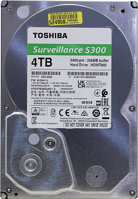 HDD 4 Tb SATA 6Gb/s Toshiba Surveillance S300 <HDWT840UZSVA> 3.5