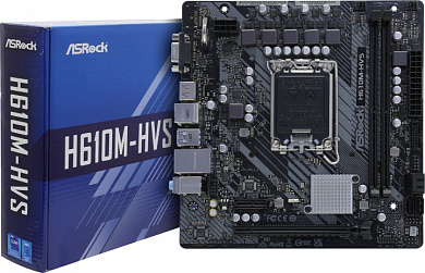 ASRock H610M-HVS (RTL) LGA1700 <H610> PCI-E Dsub+HDMI GbLAN SATA MicroATX 2DDR4