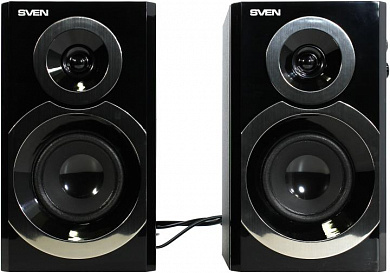 Колонки SVEN SPS-619 Black (2x10W, дерево)