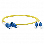 Hyperline <FC-D2-9-LC/UR-LC/UR-H-1M-LSZH-YL> Patch cord ВО, LC-LC, Duplex, SM 9/125   1м