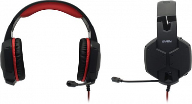 Наушники с микрофоном SVEN AP-G988MV <Black-Red> (шнур 1.2м, с регулятором громкости)