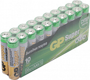 GP Super 24A-20 (LR03) Size AAA, 1.5V, щелочной (alkaline)<уп. 20 шт>