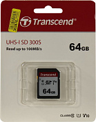 Transcend <TS64GSDC300S> SDXC Memory Card 64Gb UHS-I U3