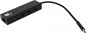 5bites <UA3C-45-10BK> адаптер USB-C --> UTP 1000Mbps + 3-port USB3.0 Hub