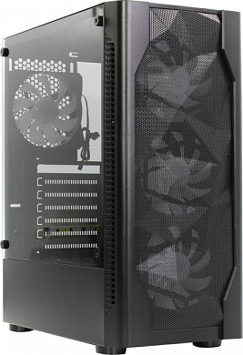 Miditower 1STPLAYER DK D4 <D4-BK-4G6> Black ATX без БП, с окном