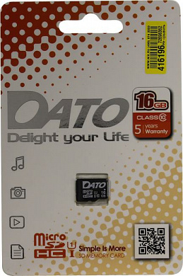Dato <DTTF016GUIC10> microSDHC MemoryCard 16Gb Class10 UHS-I U1