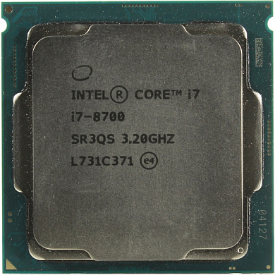 CPU Intel Core i7-8700      3.2 GHz/6core/SVGA UHD Graphics 630/1.5+12Mb/65W/8 GT/s  LGA1151