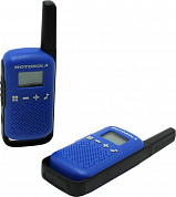 Motorola <TALKABOUT T42 Blue> 2 порт. радиостанции (PMR446, 4 км, 8 каналов, LCD, 3xAAA)