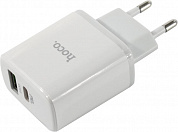 Hoco <C105A White> Зарядное устройство USB (Вых. DC5/9/12V, 20W, USB, USB-C, кабель USB-C)