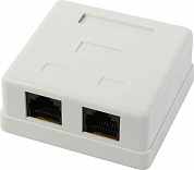 Exegate SM2-RJ45-C6 <EX292845RUS> Розетка внешняя двойная RJ-45 кат.6