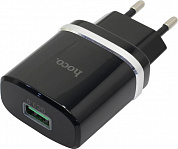 Hoco <C12Q Black> Зарядное устройство USB (Вх. AC100-240V, Вых.DC5V/9V/12V, USB)