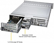 SuperMicro 2U 6029TR-DTR 2in1 (LGA3647, C621, SATA RAID, 12xHSSAS/SATA, 4xGbLAN, 16DDR4 1200W HS)