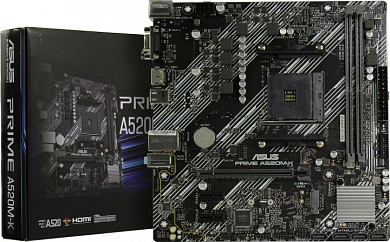 ASUS PRIME A520M-K (RTL) AM4 <AMD A520> PCI-E Dsub+HDMI GbLAN SATA MicroATX 2DDR4