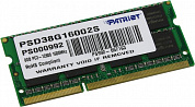 Patriot <PSD38G16002S> DDR3 SODIMM  8Gb <PC3-12800> CL11 (for NoteBook)