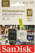 SanDisk Max Endurance <SDSQQVR-032G-GN6IA> microSDHC Memory Card 32Gb UHS-I U3 + microSD--> SD Adapter