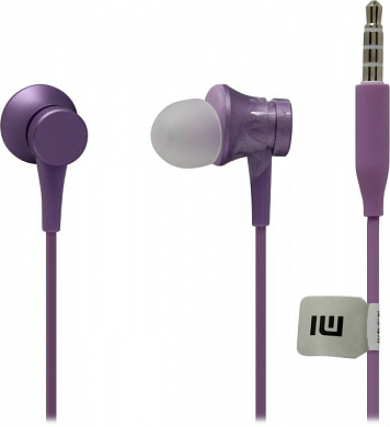 Наушники с микрофоном Xiaomi <ZBW4357TY> Mi In-Ear Headphones Basic Matte Purple (шнур 1.25м)
