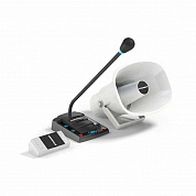 Комплект Stelberry S-505 переговорного устройства клиент-кассир для АЗС с системой громкого оповещения, встроенным усил