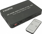 Orient <HSP0206VE> HDMI Switch/Splitter/Extender (2in -> 6out, 1.4b, Jack 3.5mm, S-PDIF, ПДУ) + б.п.