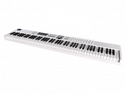 MIDI клавиатура [231541] Arturia [KeyLab Essential 88 mk3 White] 88 клавиш, LCD дисплей, 9 энкодеров, 8 пэдов, 9 фейдер