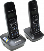 Panasonic KX-TG1612RUH <Black-Grey> р/телефон (2 трубки с ЖК диспл., DECT)