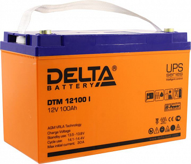 Аккумулятор Delta DTM 12100 I (12V, 100Ah, LCD) для UPS