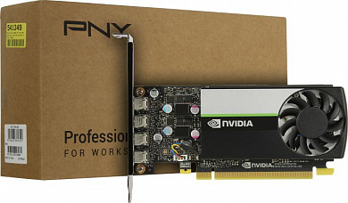 4Gb <PCI-E> GDDR6 PNY VCNT1000-SB (RTL) 4xminiDP <NVIDIA T1000>