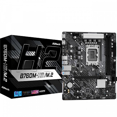 ASRock B760M-H2/M.2 (RTL) LGA1700 <B760> PCI-E 2xHDMI 2.5GbLAN SATA MicroATX 2DDR5